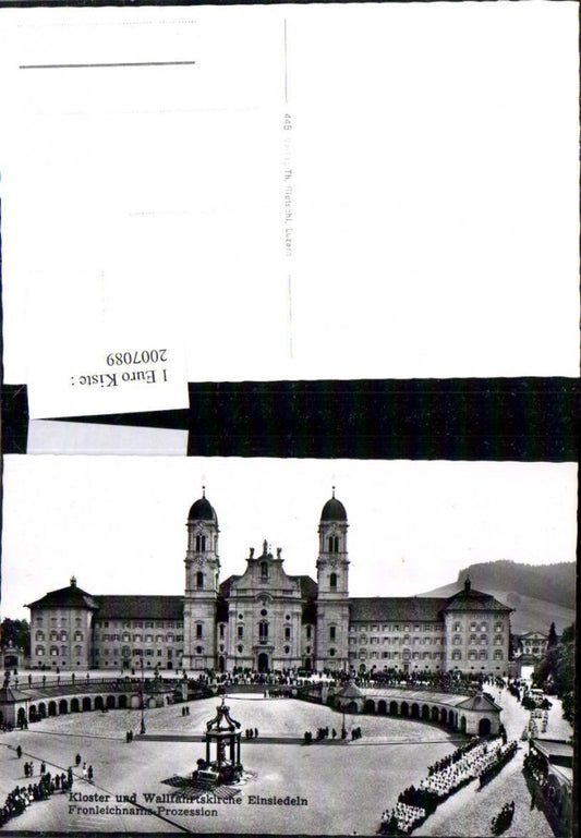 2007089,Kloster u. Wallfahrtskirche Kirche Einsiedeln Fronleichnams-Prozession