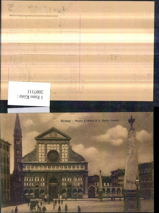 2007111,Firenze Florenz Piazza e Chiesa di S. Maria Novela Kirche