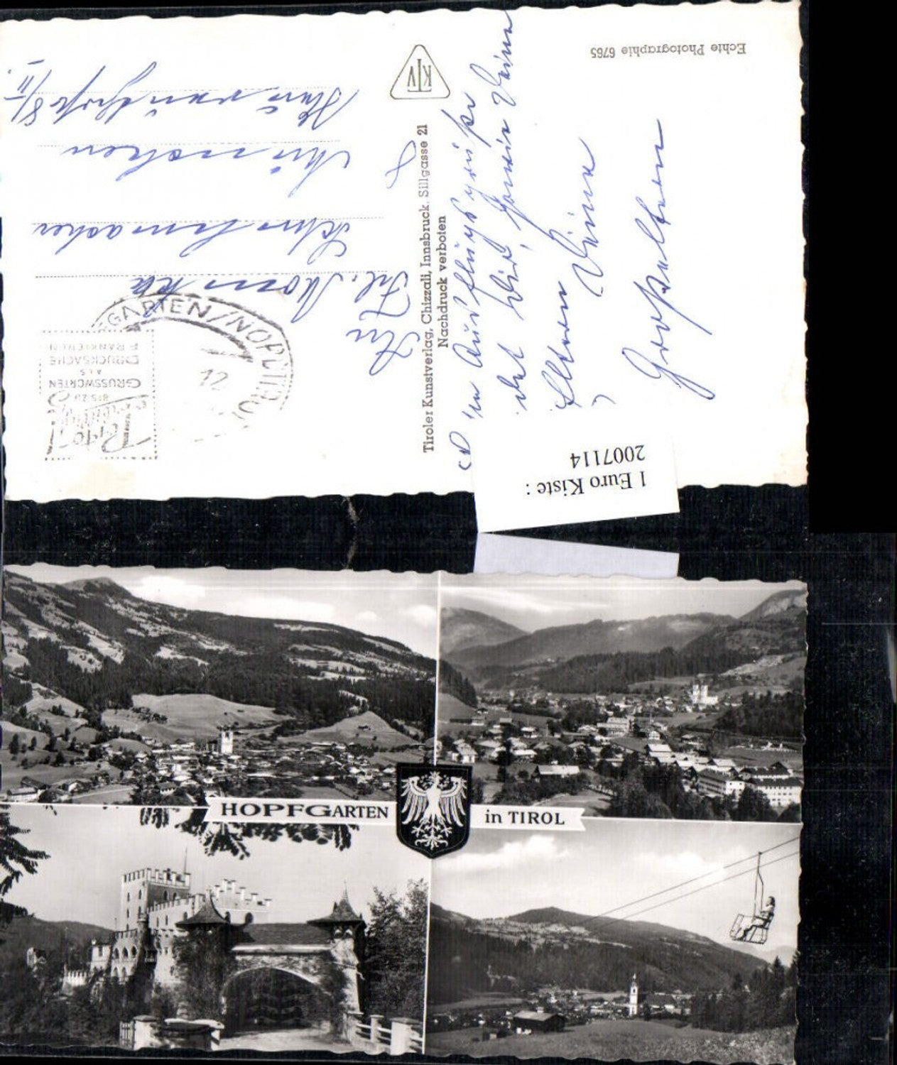 2007114,Hopfgarten in Tirol Totale Burg Sessellift Mehrbildkarte