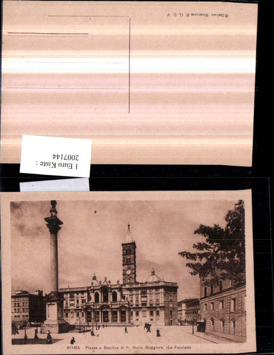 2007144,Roma Rom Piazza e Basilica di S. Maria Maggiore Säule Kirche Turm