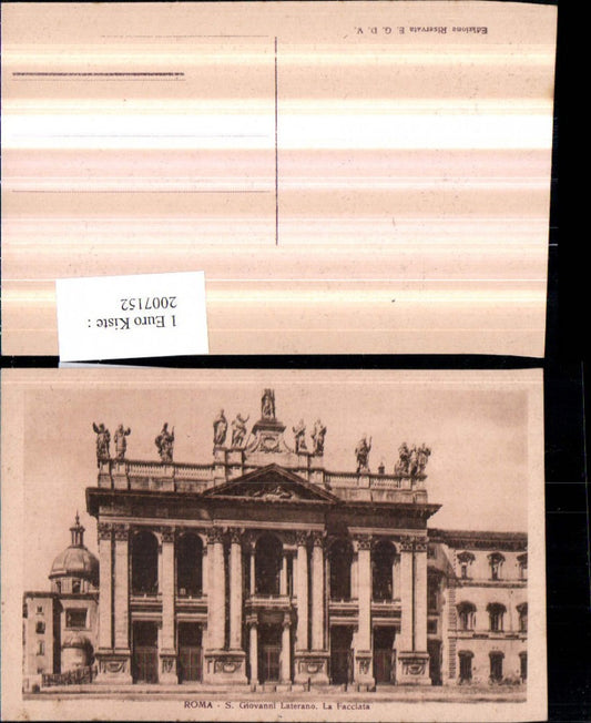 2007152,Roma Rom S. Giovanni Laterano La Facciata Gebäude