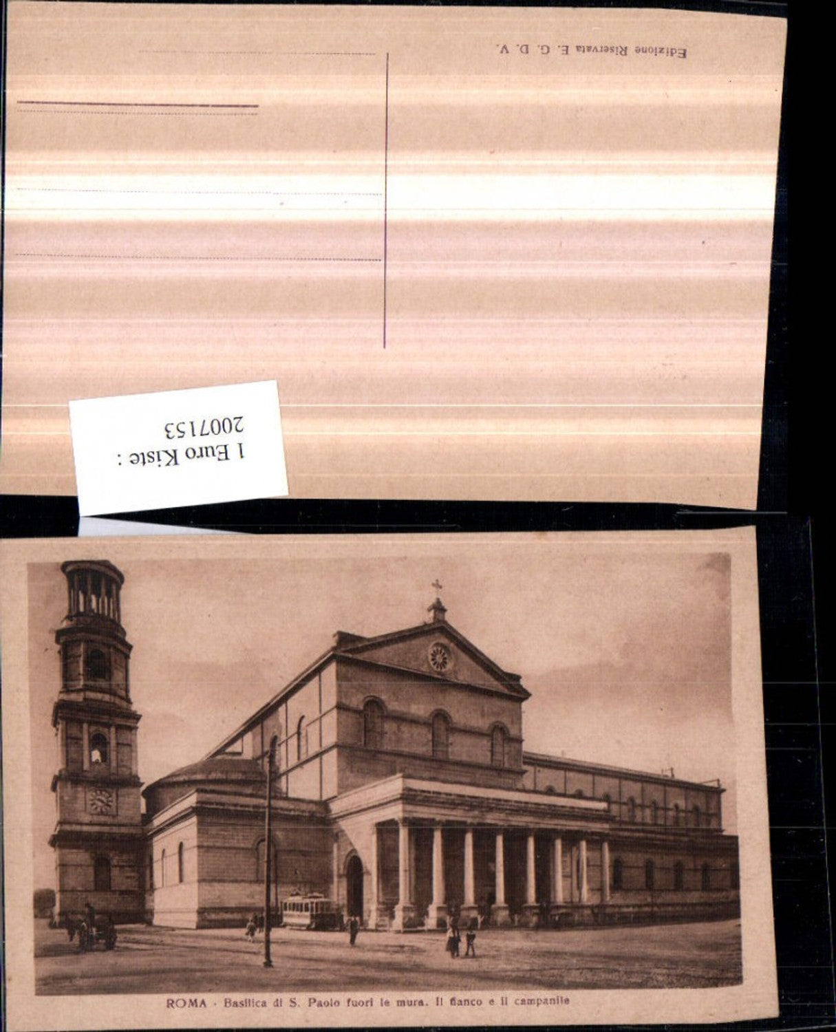 2007153,Roma Rom Basilica di S. Paolo fuori le mura Il fianco e il campanile Kirche