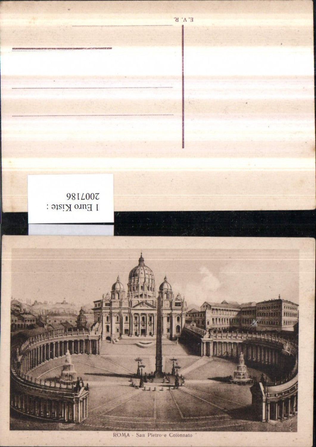 2007186,Roma Rom San Pietro e Colonnato St. Petersplatz Kirche Obelisk Brunnen