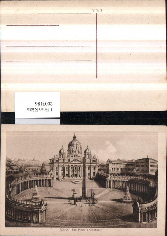 2007186,Roma Rom San Pietro e Colonnato St. Petersplatz Kirche Obelisk Brunnen