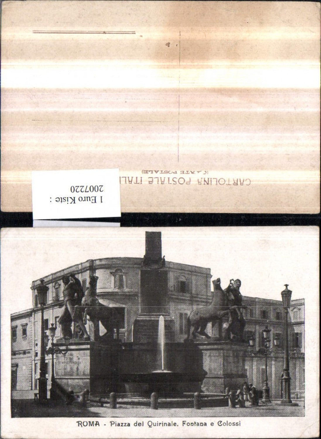 2007220,Roma Rom Piazza del Quirinale Fontana e Colossi Brunnen