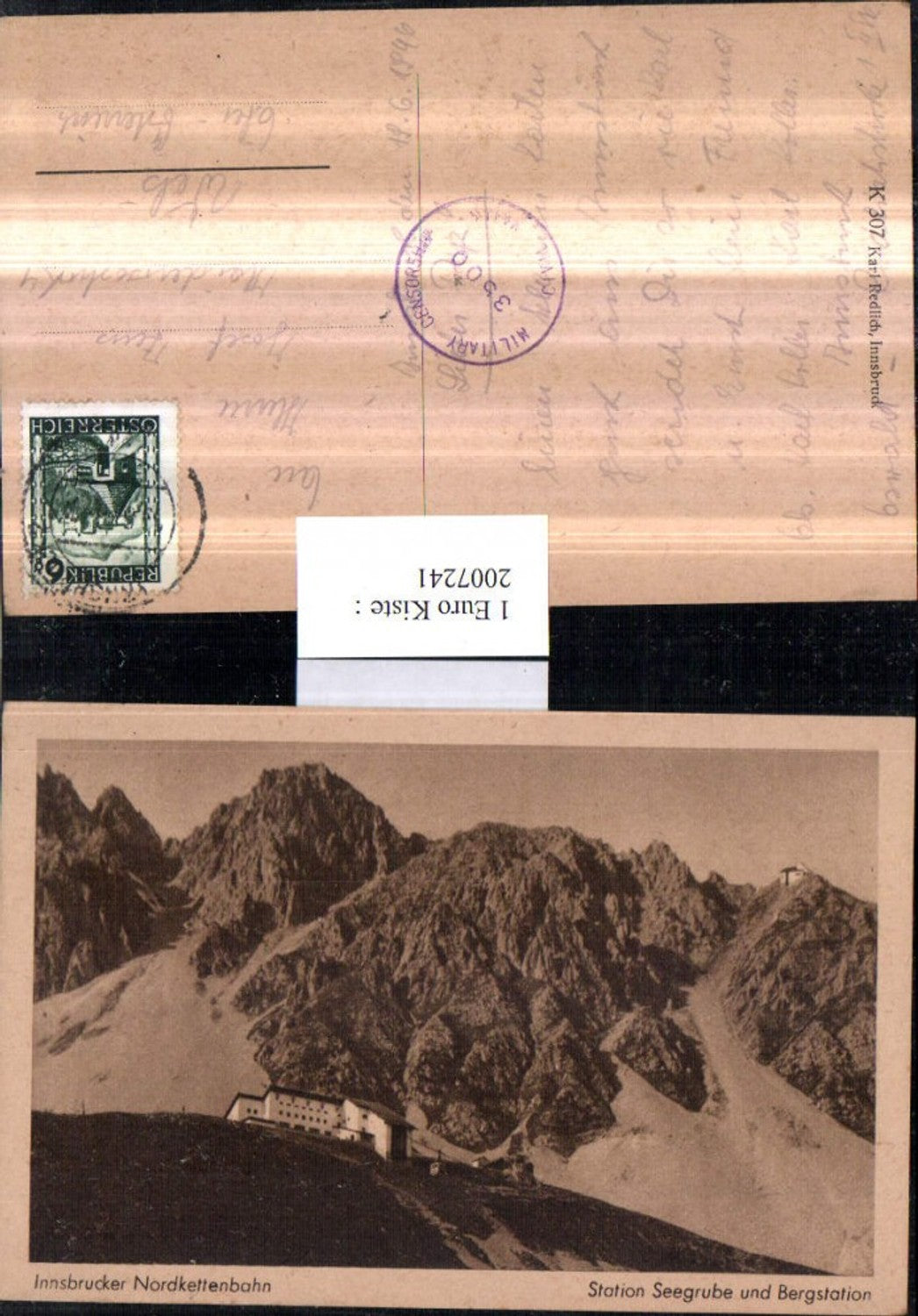 2007241,Innsbrucker Nordkettenbahn Station Seegrube u. Bergstation Bergkulisse