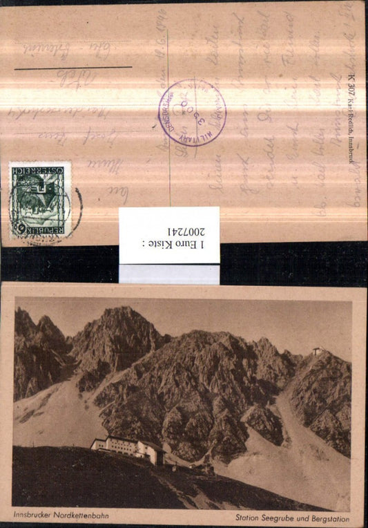 2007241,Innsbrucker Nordkettenbahn Station Seegrube u. Bergstation Bergkulisse