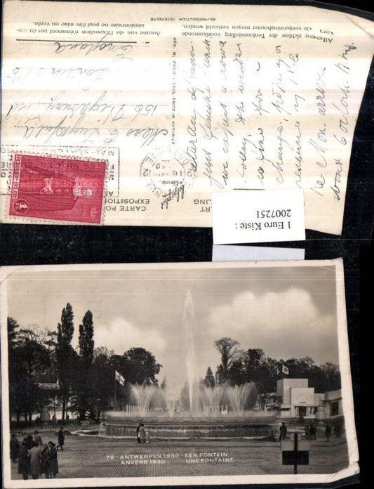2007251,Antwerpen Anvers 1930 Een Fontein Brunnen
