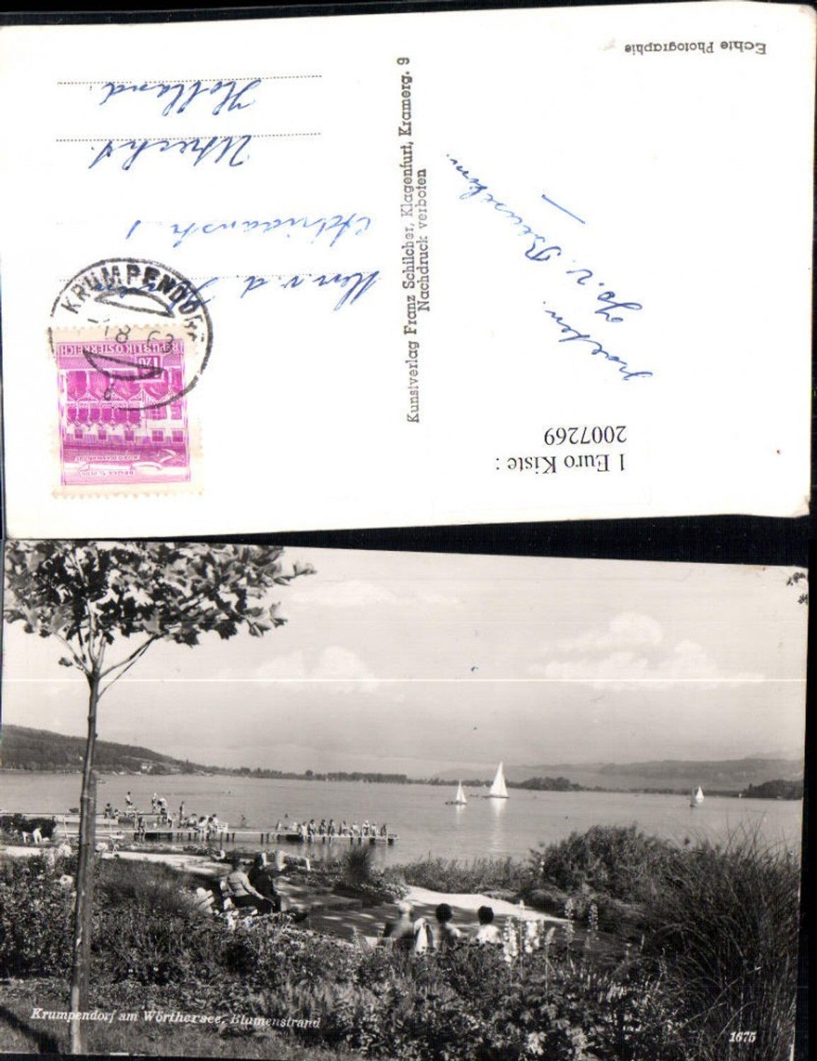 2007269,Krumpendorf am Wörthersee Blumenstrand Partie pub Franz Schilcher 1675