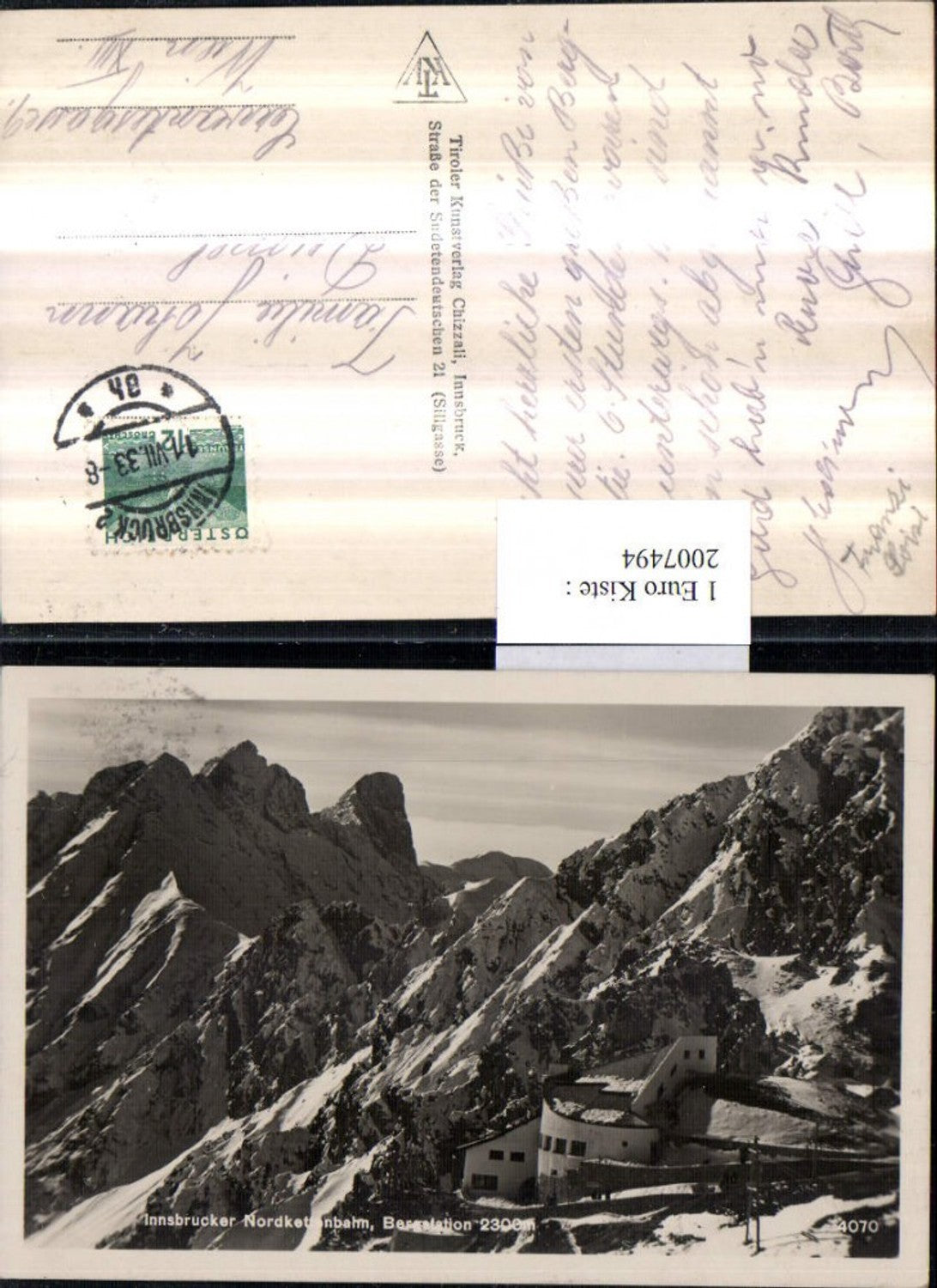 2007494,Innsbruck Nordkettenbahn Bergstation Bergkulisse