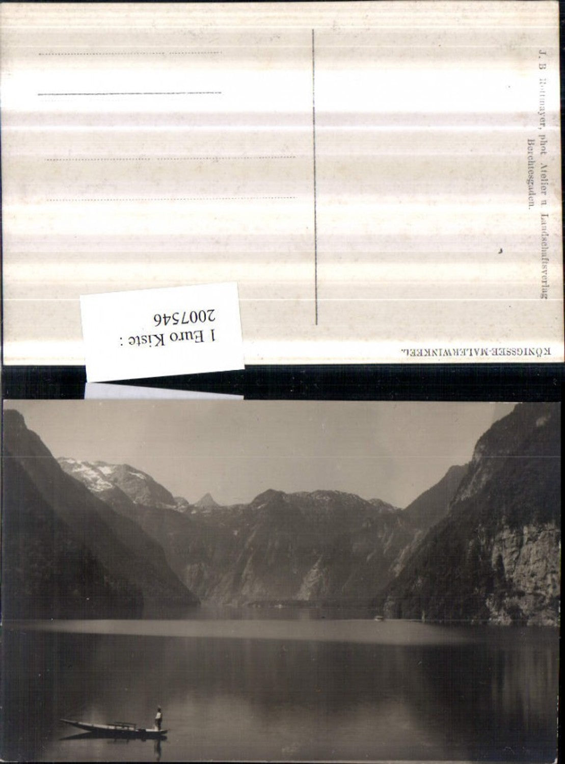 2007546,Königssee b. Schönau Berchtesgaden Malerwinkel Bergkulisse Ruderboot Zille