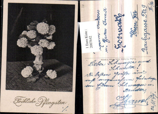 2007642,Pfingsten Vase Blumenstrauß Hortensie