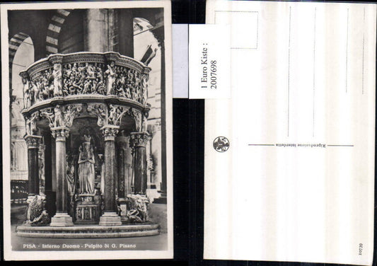 2007698,Pisa Interno Duomo Pulpito di G. Pisano Innenansicht Dom