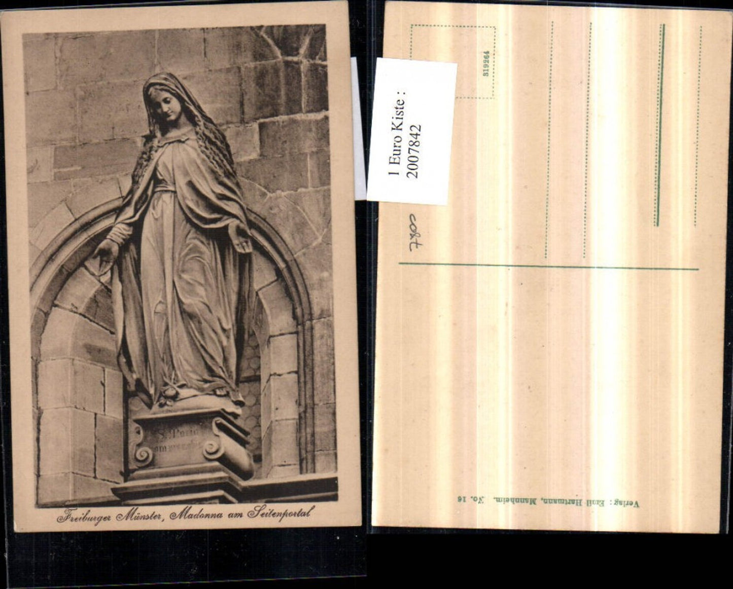 2007842,Freiburg im Breisgau Madonna am Seitenportal des Münsters