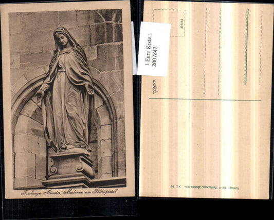 2007842,Freiburg im Breisgau Madonna am Seitenportal des Münsters