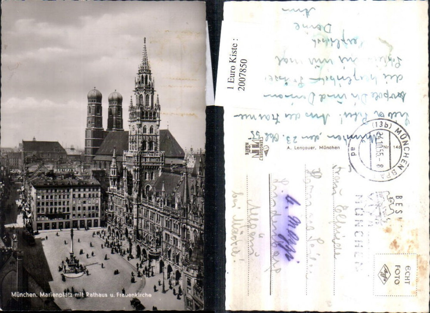 2007850,München Marienplatz Rathaus u. Frauenkirche