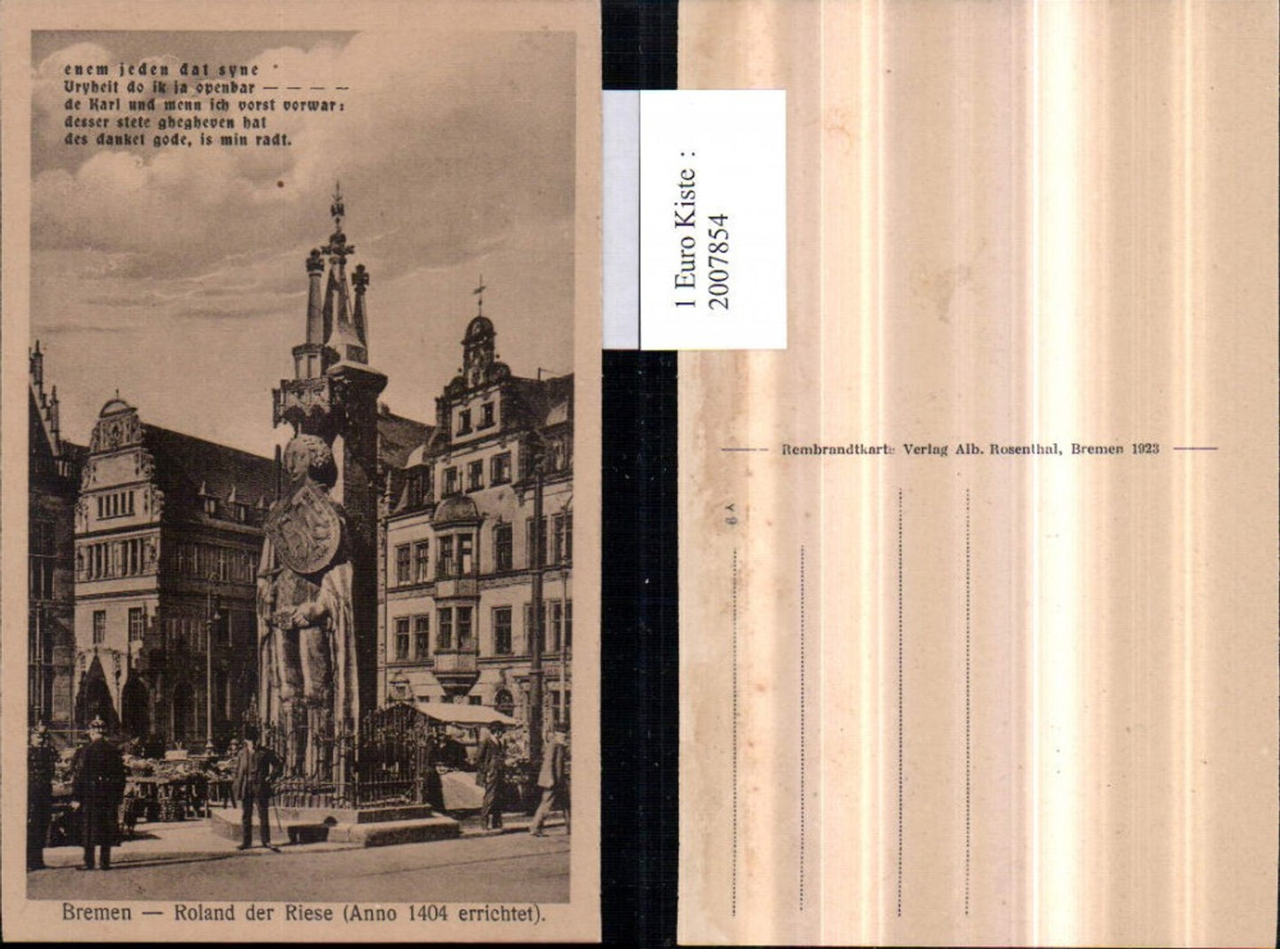 2007854,Bremen Roland der Riese Statue Spruch