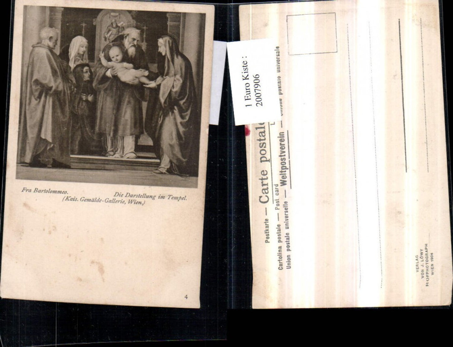 2007906,Künstler AK Frau Bartolommeo Die Darstellung im Tempel