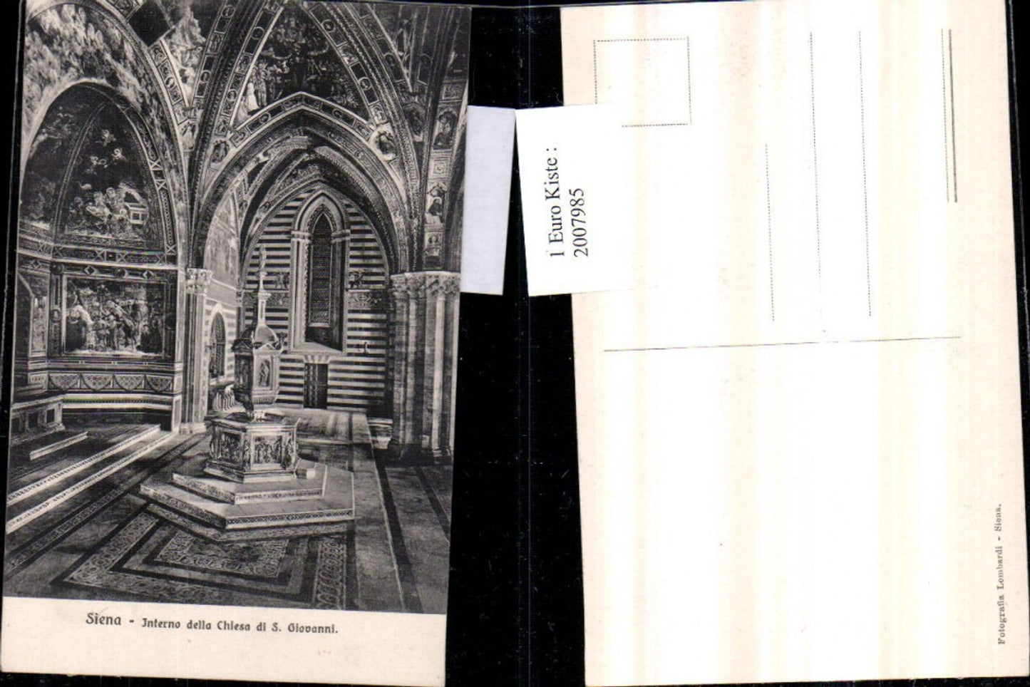 2007985,Siena Interno della Chiesa di S. Giovanni Kirche Innenansicht