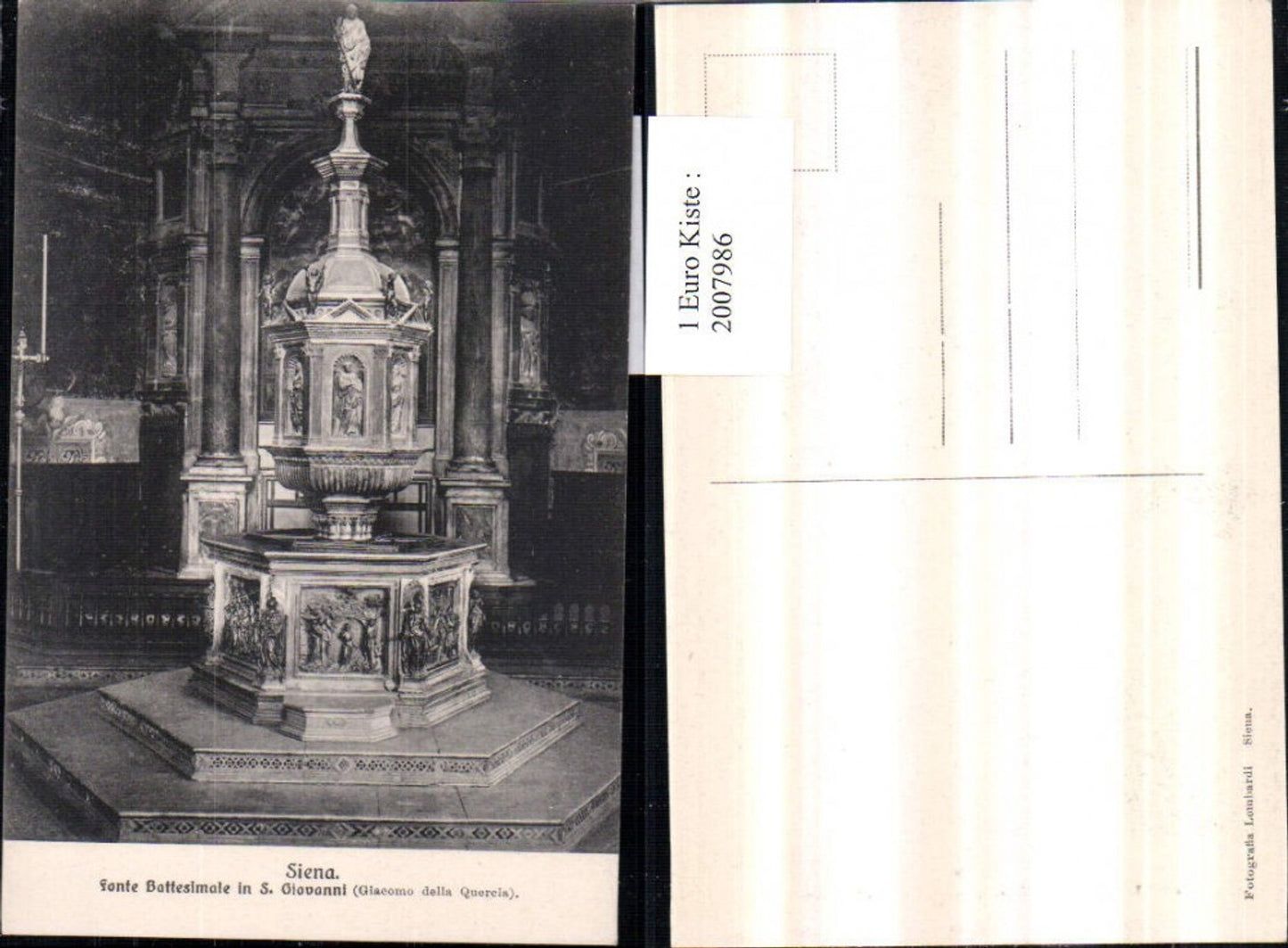 2007986,Siena S. Giovanni Fonte Battesimale Kirche Taufbrunnen Taufbecken