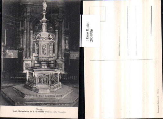 2007986,Siena S. Giovanni Fonte Battesimale Kirche Taufbrunnen Taufbecken