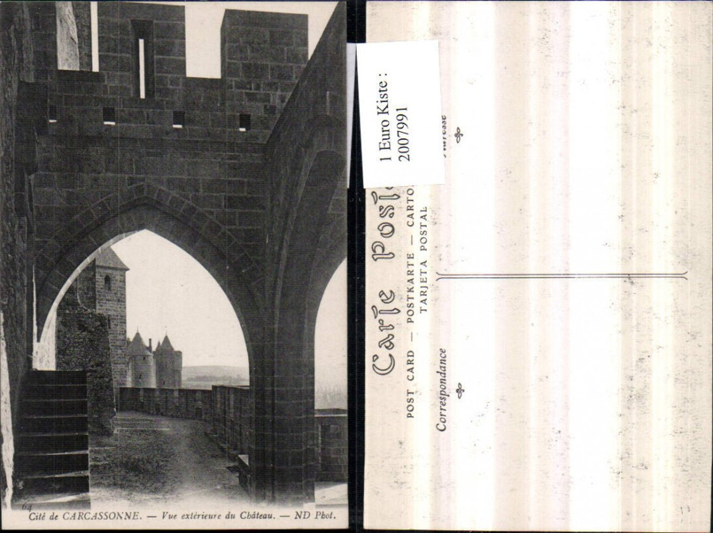 2007991,Cite de Carcassonne Vue exterieure du Chateau Motiv Schloss
