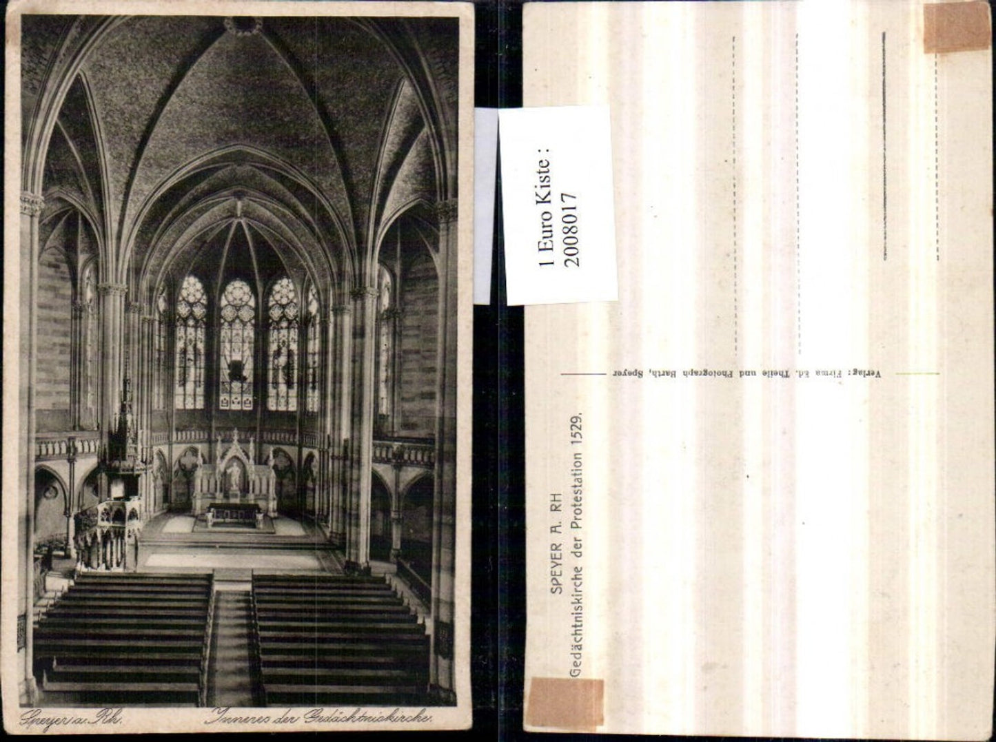 2008017,Speyer am Rhein Gedächtniskirche Kirche Innenansicht