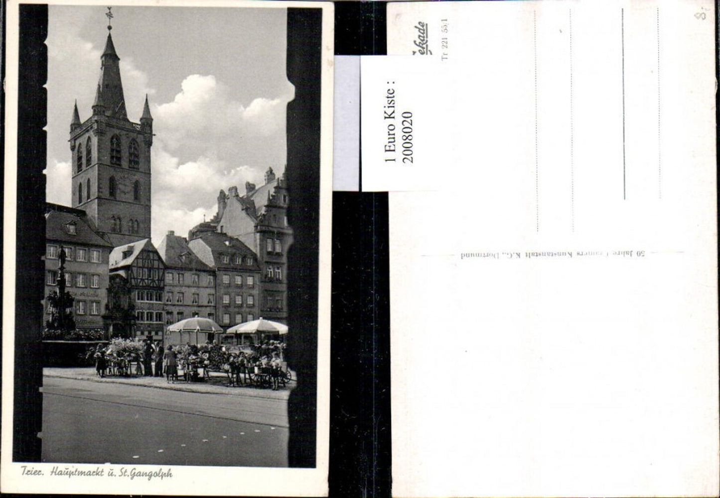 2008020,Trier Hauptmarkt u. St. Gangolph Brunnen Turm