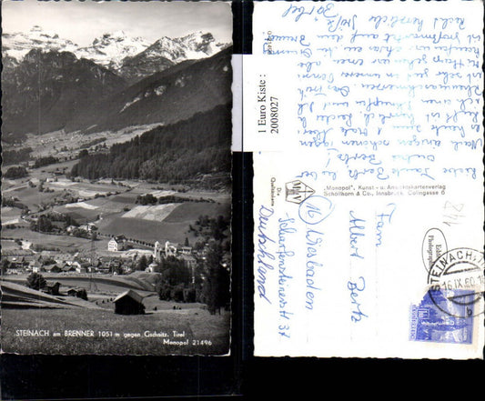 2008027,Steinach am Brenner Totale geg. Gschnitz Bergkulisse
