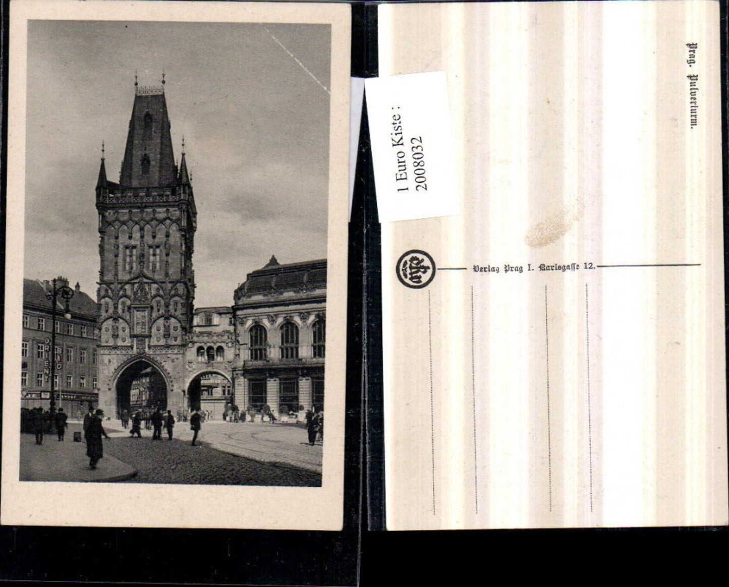 2008032,Prag Pulverturm Tor Turm Straßenansicht