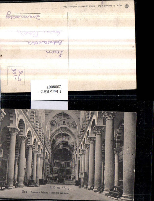 2008067,Pisa Duomo Dom Interno Navata centrale Kirche Innenansicht