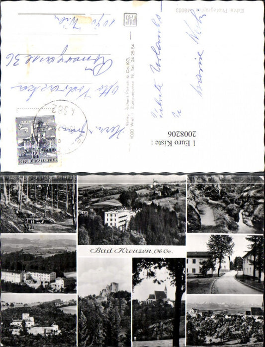 2008206,Bad Kreuzen Totale Kirche Burg Klamm Straßenansicht Mehrbildkarte