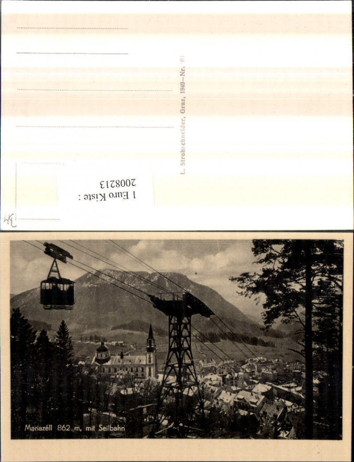 2008213,Mariazell Totale m. Seilbahn Bergkulisse