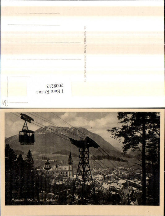 2008213,Mariazell Totale m. Seilbahn Bergkulisse