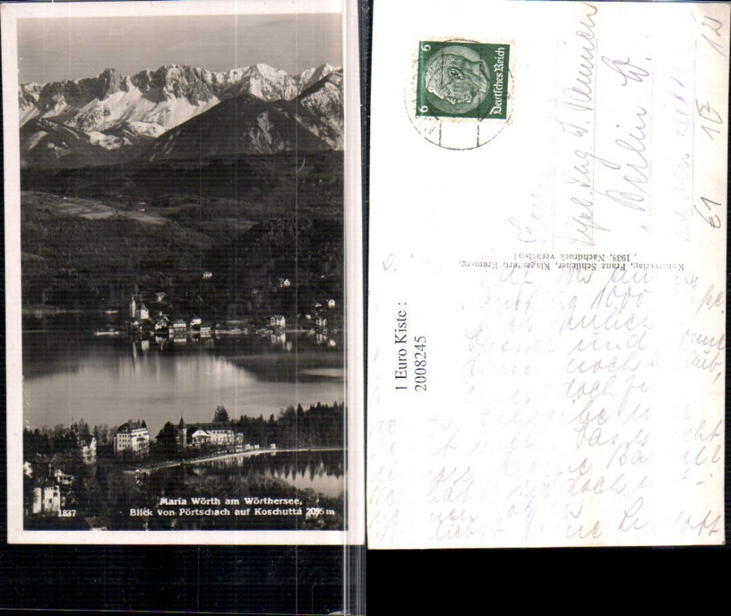 2008245,Maria Wörth am Wörthersee Totale Blick von Pörtschach auf Koschutta Bergkulisse