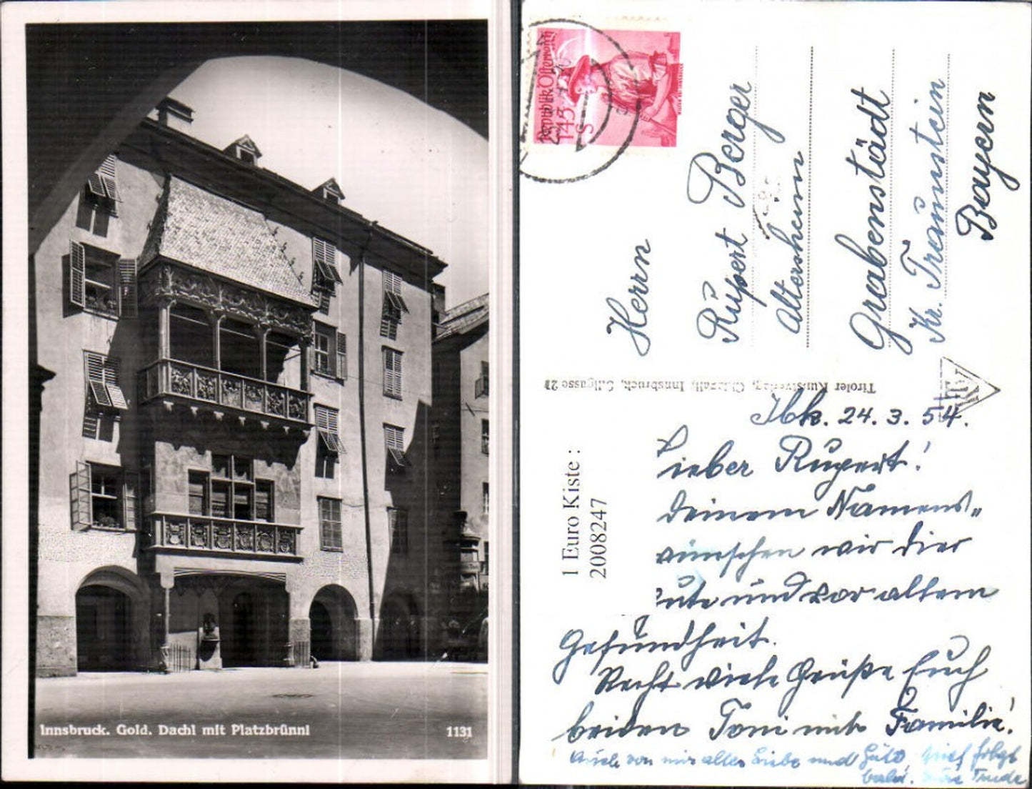 2008247,Innsbruck Goldenes Dachl m. Platzbrünnl