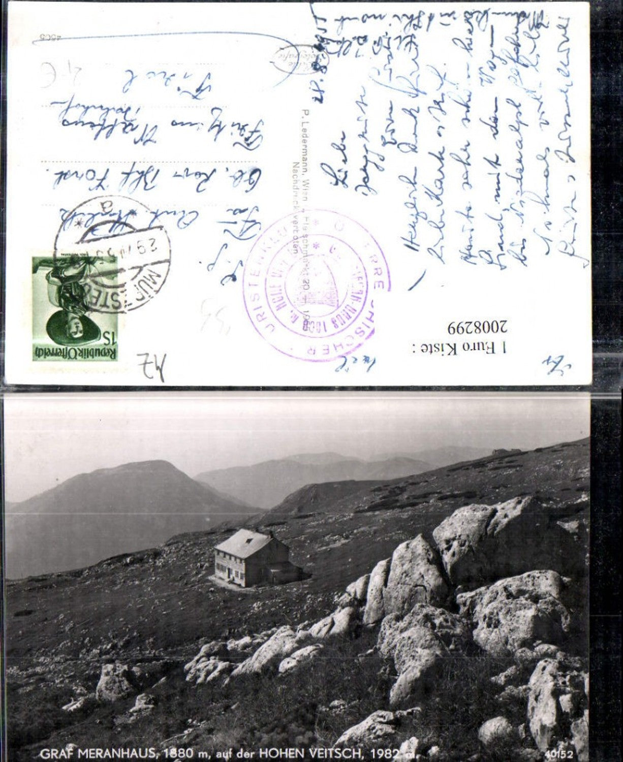 2008299,Graf Meranhaus Berghütte auf d. Hohen Veitsch Bergkulisse b. Veitsch