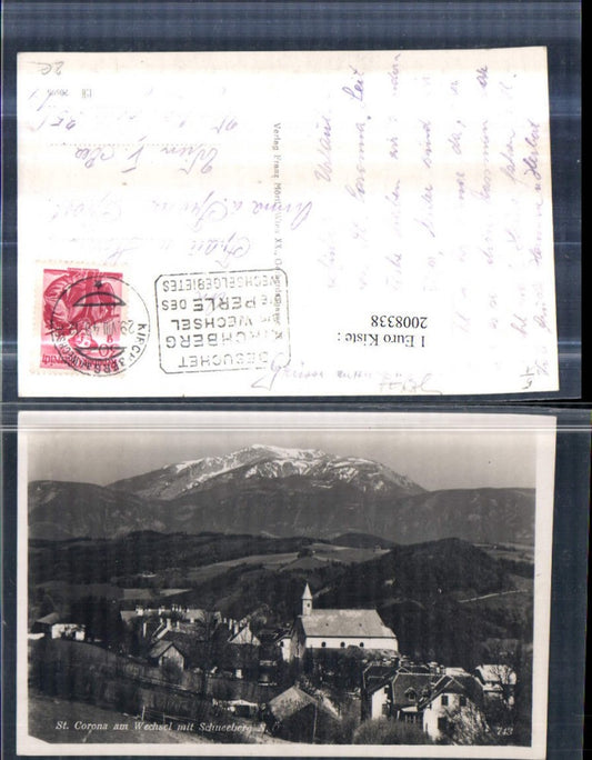 2008338,St. Corona am Wechsel Totale m. Schneeberg Bergkulisse