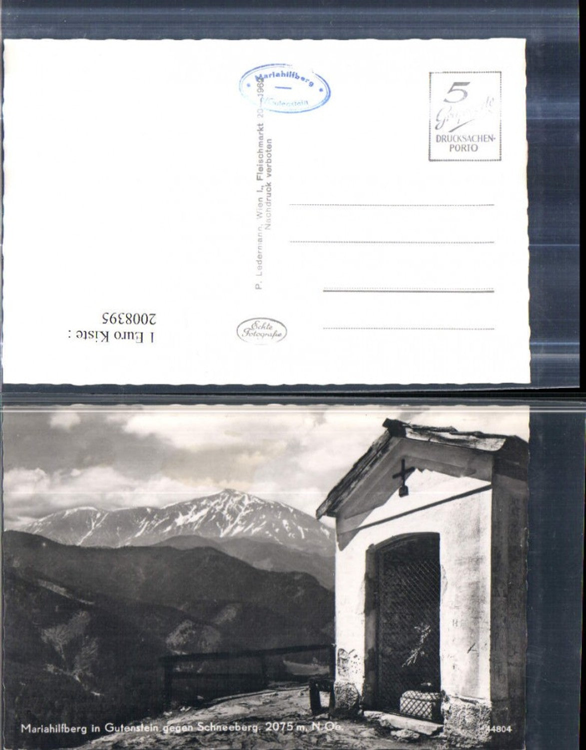 2008395,Mariahilfberg in Gutenstein Kapelle geg. Schneeberg Bergkulisse