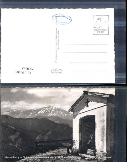 2008395,Mariahilfberg in Gutenstein Kapelle geg. Schneeberg Bergkulisse