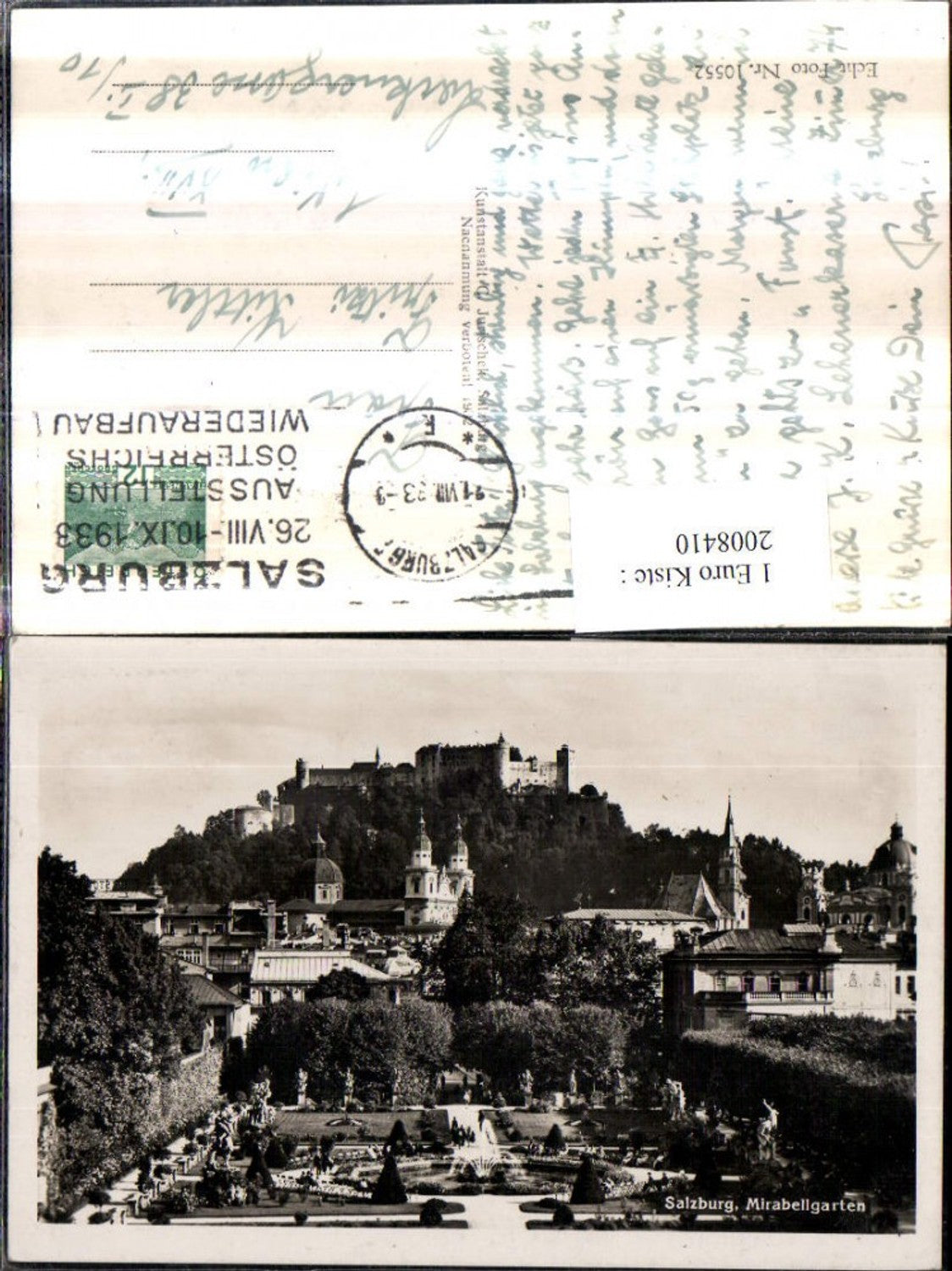 2008410,Salzburg Teilansicht Mirabellgarten m. Blick zur Festung