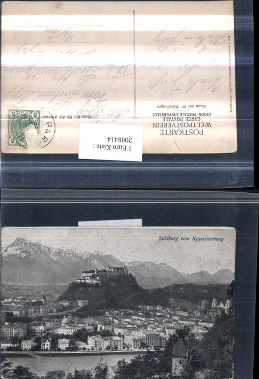 2008414,Salzburg Totale m. Festung vom Kapuzinerberg Bergkulisse