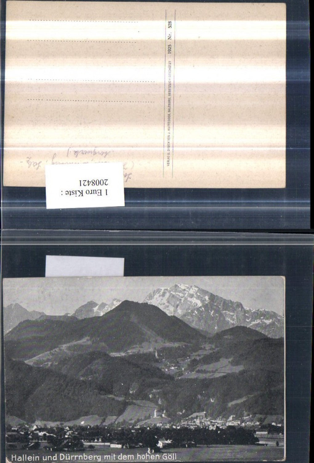 2008421,Hallein u. Dürrnberg Totale m. Hohen Göll Bergkulisse