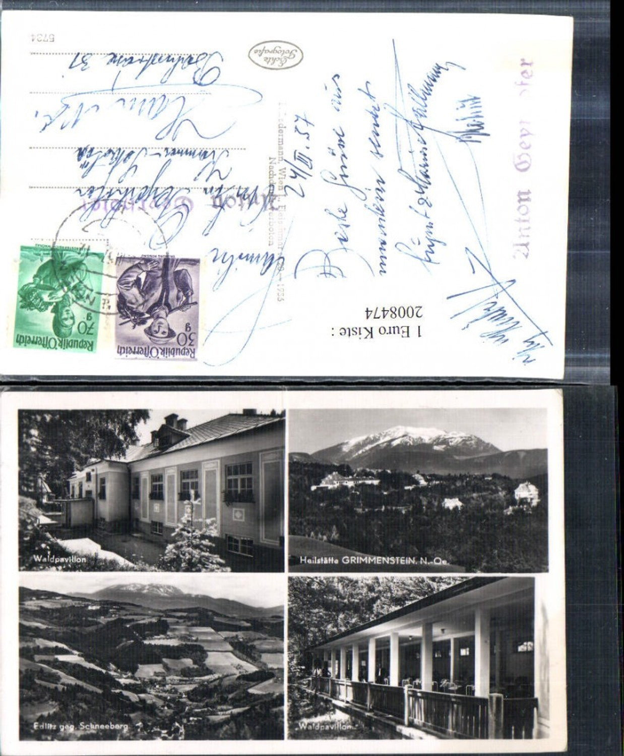 2008474,Grimmenstein Heilstätte Waldpavillon Edlitz Totale Mehrbildkarte