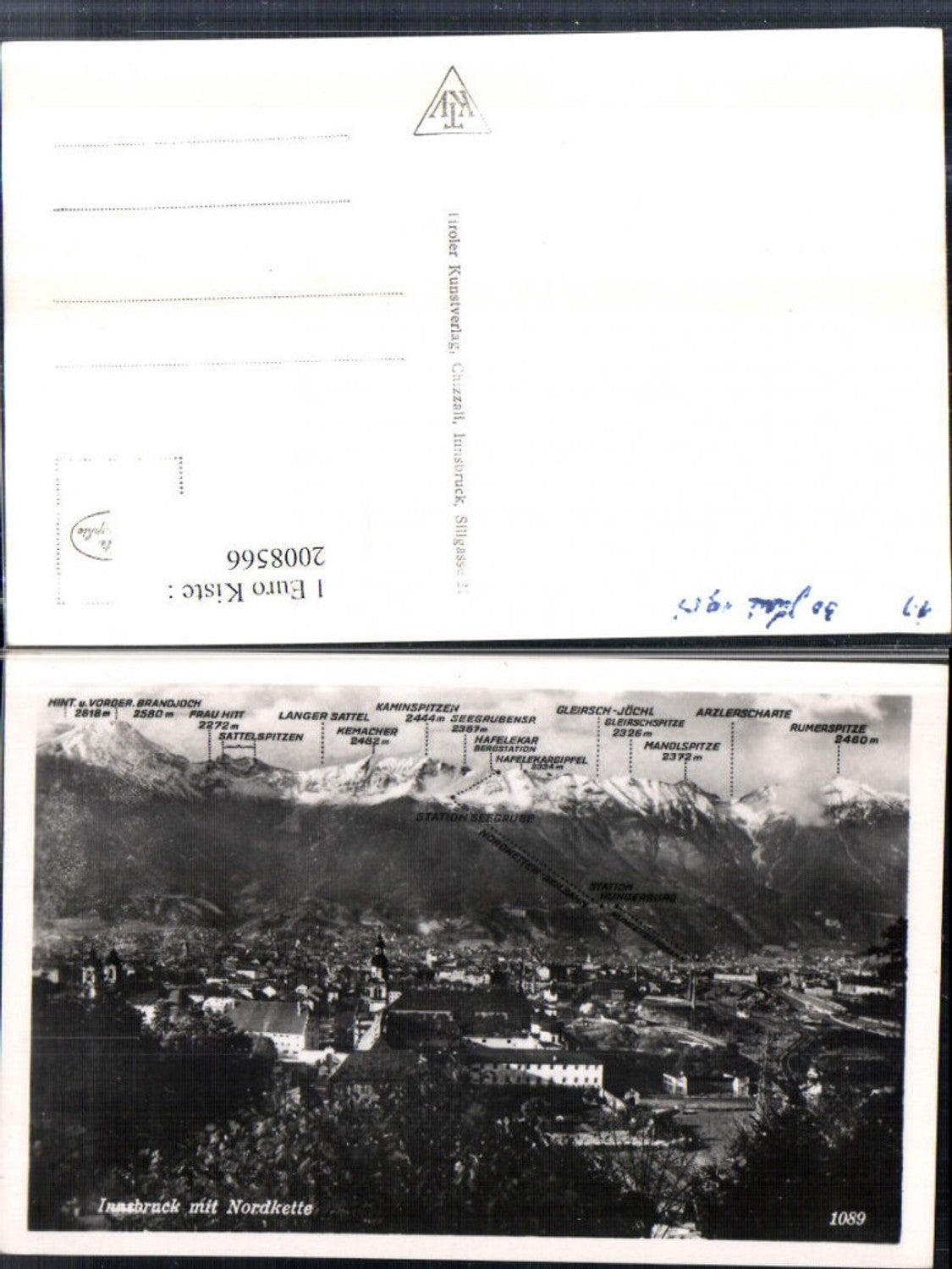 2008566,Innsbruck Totale m. Nordkette Bergkulisse