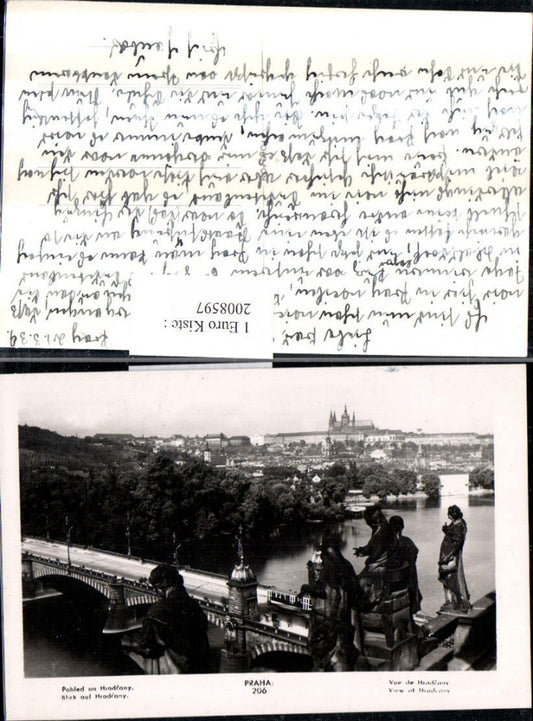 2008597,Praha Prag Teilansicht Brücke Blick auf Hradschin Hradcany