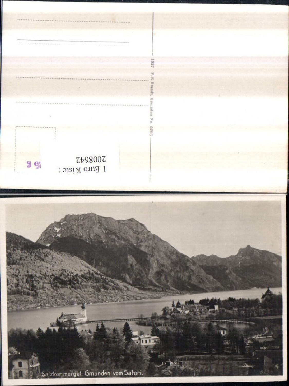 2008642,Gmunden Schloss Ort Orth Bergkulisse pub F. E. Brandt 5296