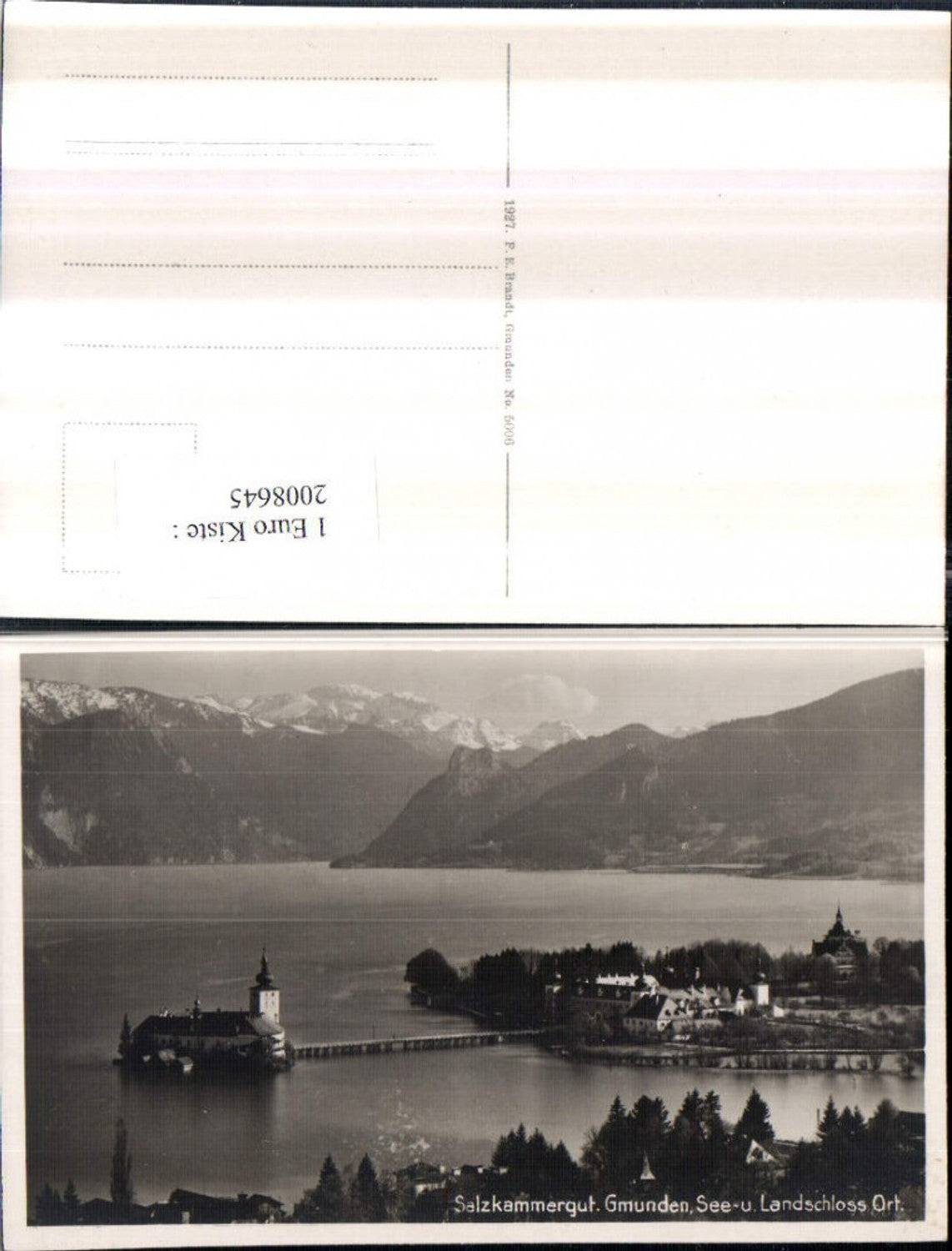 2008645,Gmunden See- u. Landschloss Ort Orth Bergkulisse pub F. E. Brandt 5006