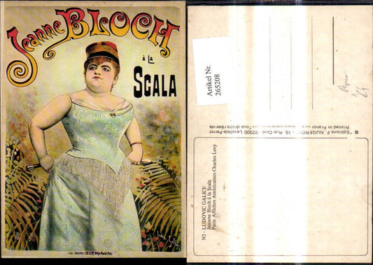 265208,Repro Reklame Jeanne Bloch  al al Scala Frau Ludovic Galice