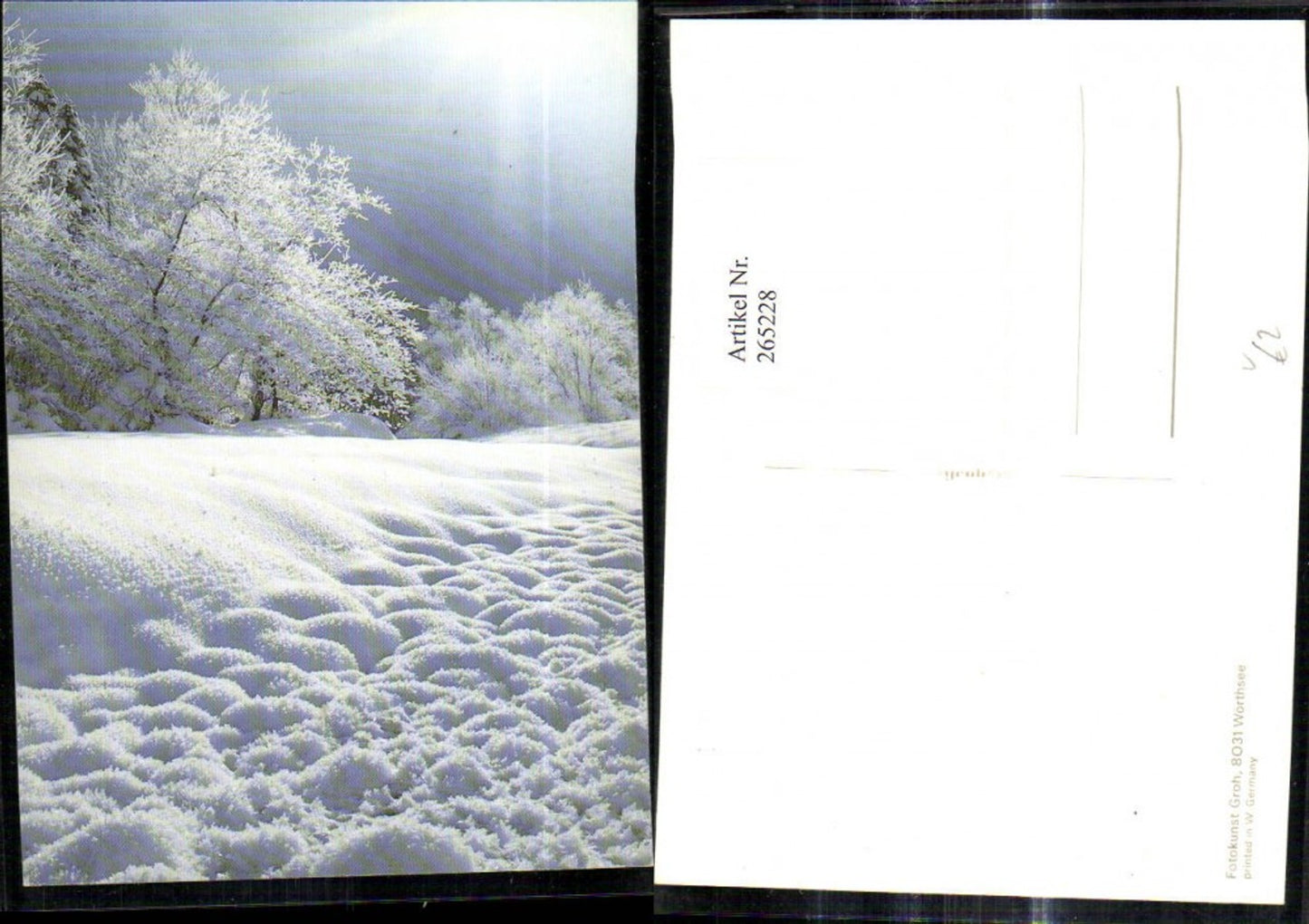 265228,Fotokunst Groh Winterlandschaft Schnee Bäume i. Reif Sonnenschein